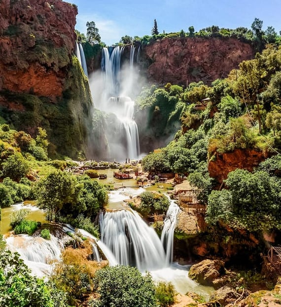 lieux insolites à visiter au maroc : Au départ de Marrakech : Randonnée guidée et excursion en bateau aux cascades d'Ouzoud