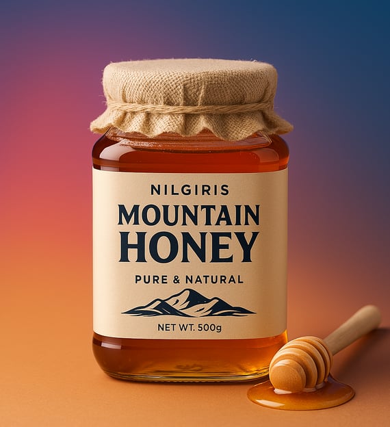 Jar of pure Nilgiris raw honey