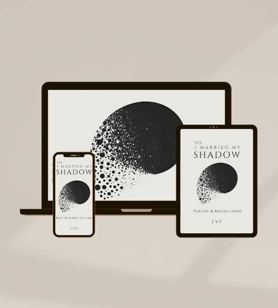 so, i married my shadow poetry & reflections on amazon, kindle, lvflvx.com @lvf.lvx @lvf.shadowwork 