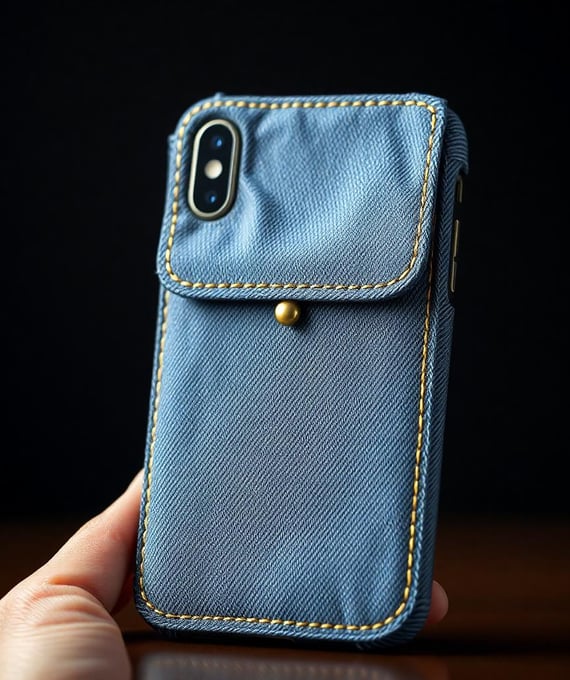 phone case made out of denim