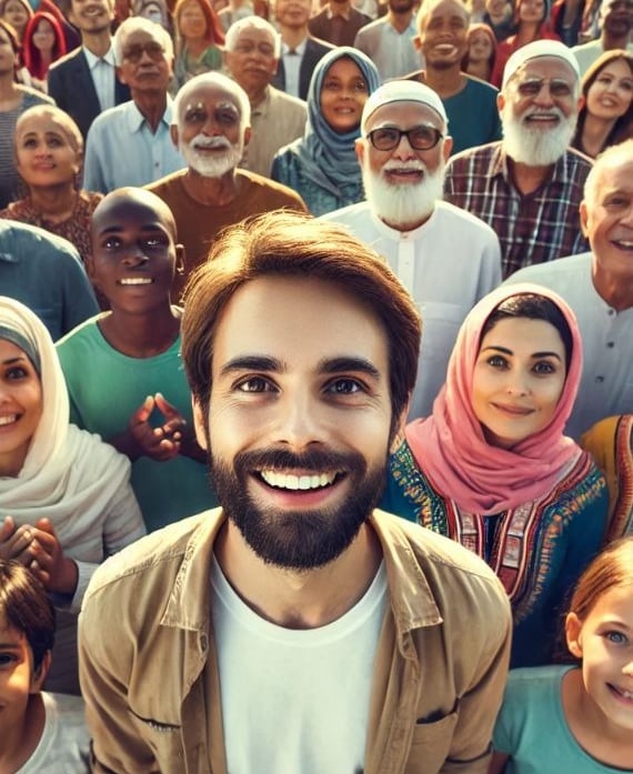 Community standing together  
