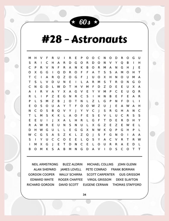 Word Search Book puzzle example