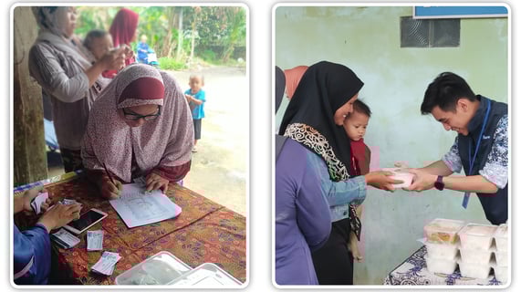 PT. Usaha Kiat Permata Beras Harumas Pembagian Nasi Bungkus untuk Warga CSR