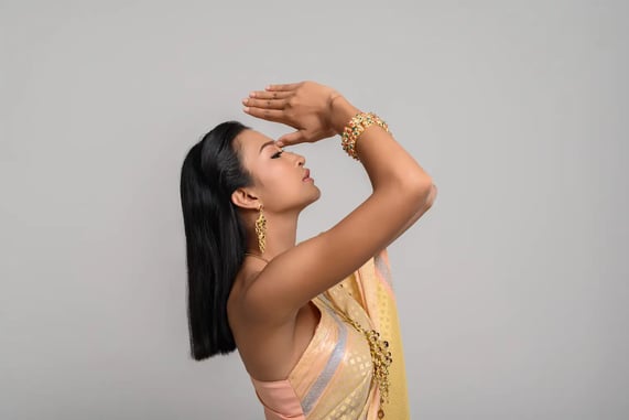 Woman Wearing Healing Stone Bracelet and Necklace