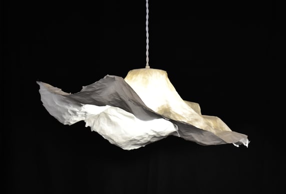fleur suspension papier luminaire sète