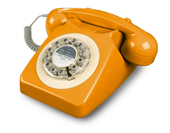 orange dial phone