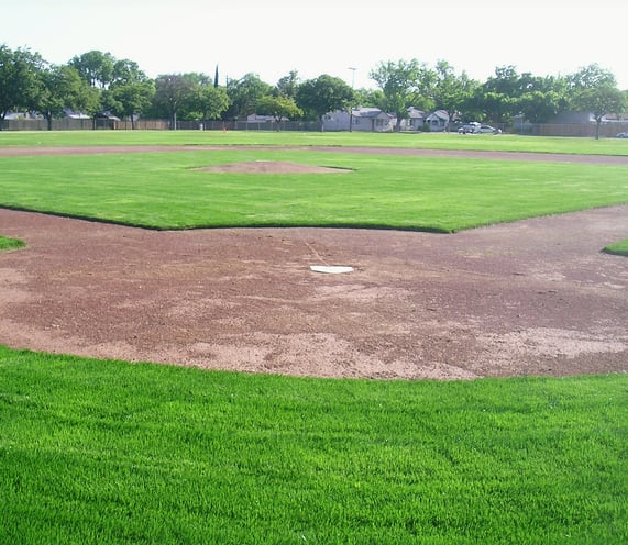 a baseball field with a baseball field and a baseball field