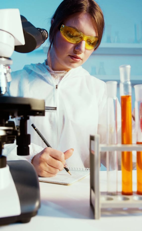 Cosmetic Scientist woman in Lab