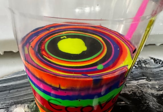 Pouring cup Technique Acrylique