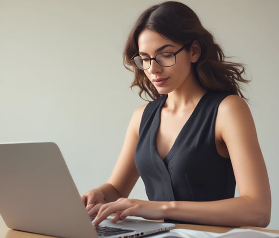 man using MacBook between iPad and iPhone