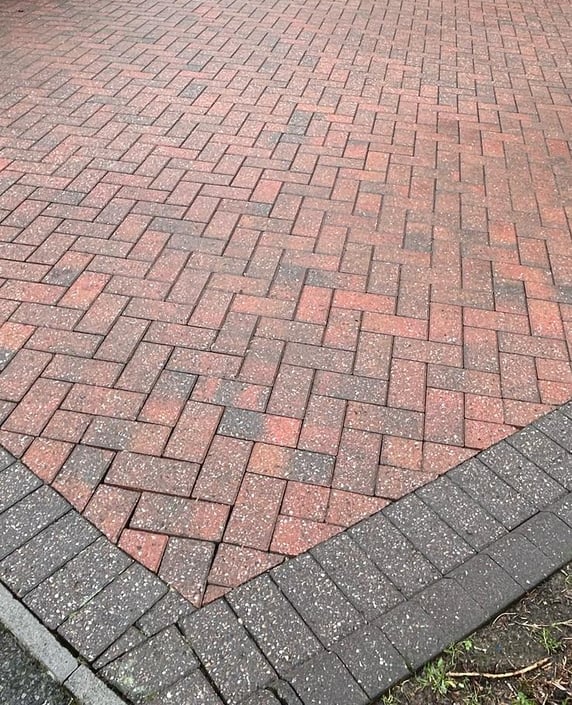 red brick driveway in malvern