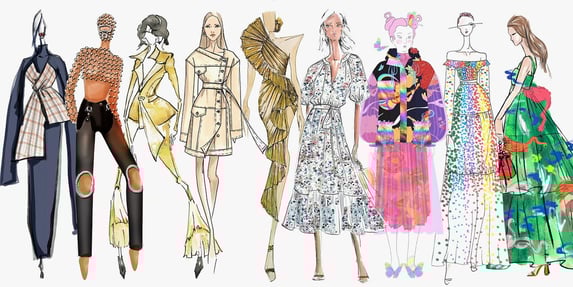 a group of fashionably dressed up clothes and accessories
