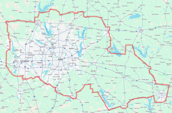 State of Texas Map