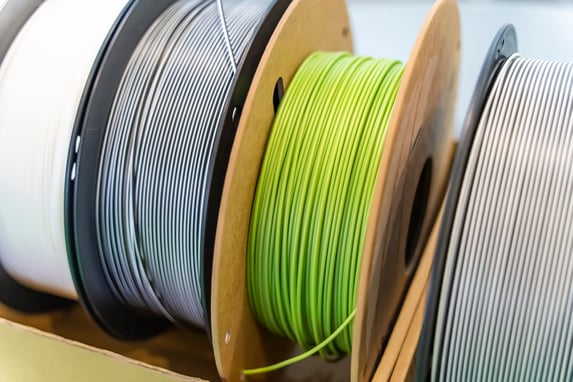 3D printer filament spool. 3D plastikas.
