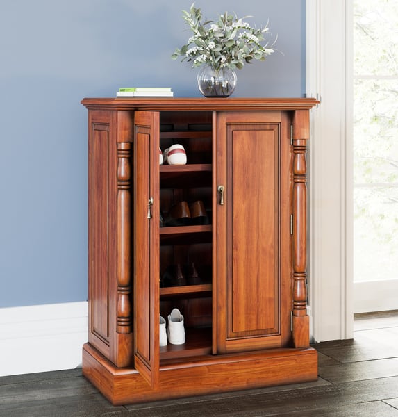 a wooden Shoe/footwear cabinet  