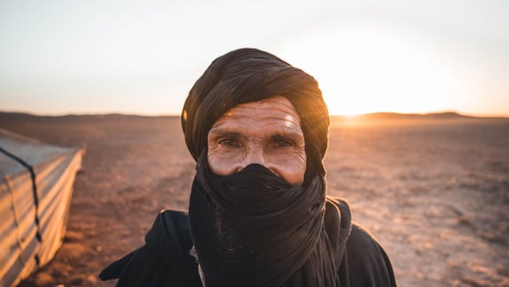 Walking with Nomads in  the Moroccan Sahara chigaga desert trekking