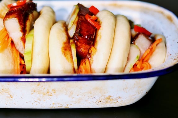 Char Siu Pork Belly in Bao Buns