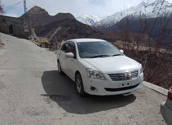 A car in the mountains