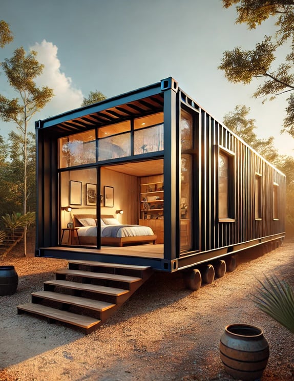 Casa modular en contenedor, proyecto Moots Community, ecosustentable, Valladolid, Yucatán