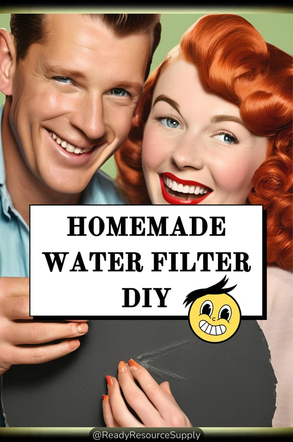 a couple posing with a diy water filter