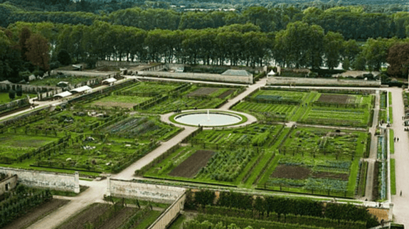 Aerial view of the Potager du Roi