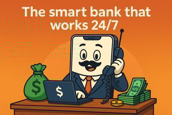 The best neo bank, BitJim, works for you 24/7. Best interest rates and tax-free!