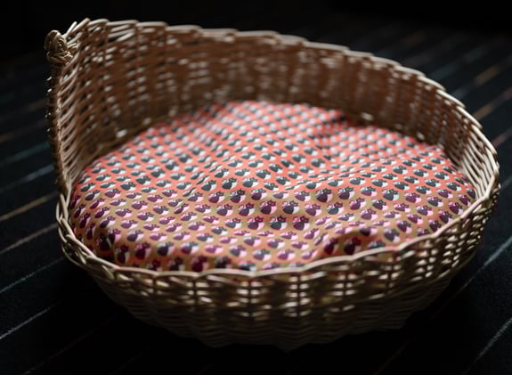Panier à chat en osier
