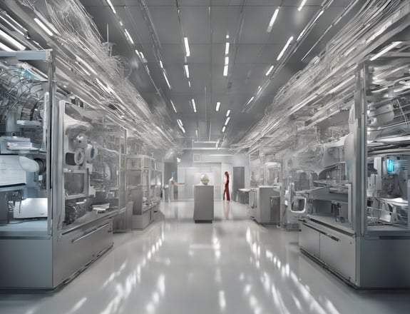 a large room with a lot of machines and a lot of machines