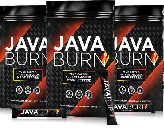 three containers of java burn dietary supplement