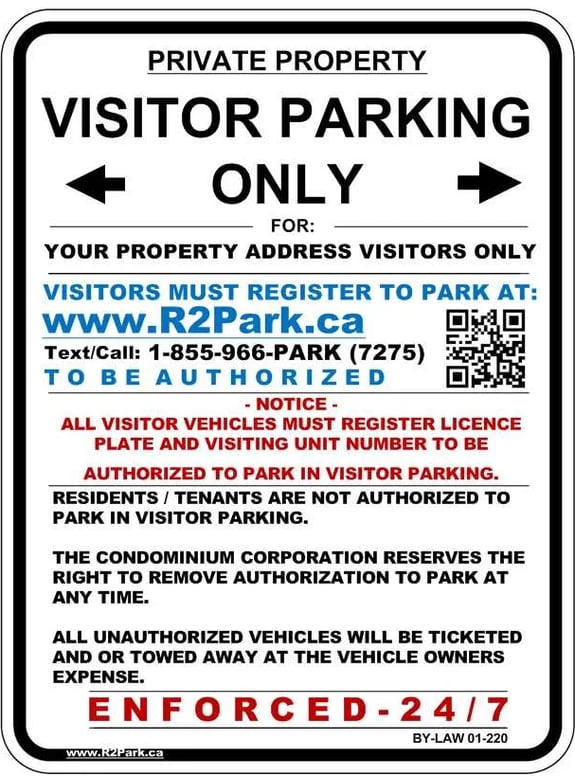 Parking Sign Packages Available