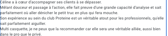 Avis client céline FOLLY