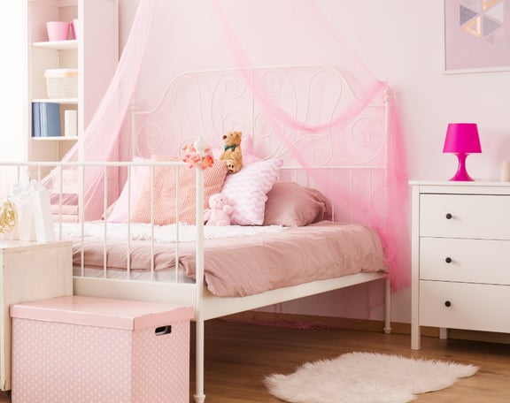 color drenching kids bedroom