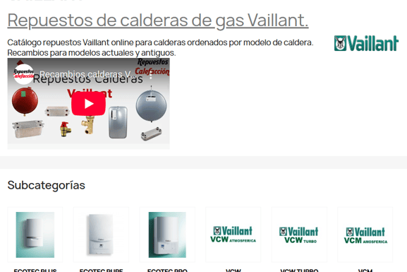Tienda online calderas vaillant