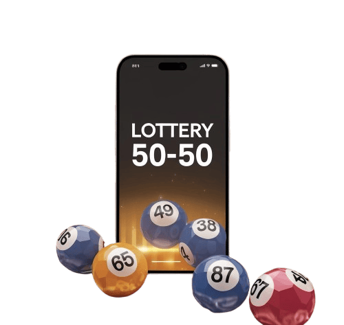 a phone with lottery lottery balls on it