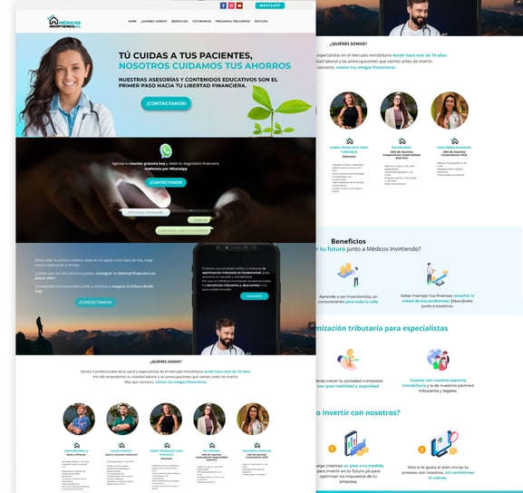Resultado del copywriting en el nuevo sitio web del cliente.