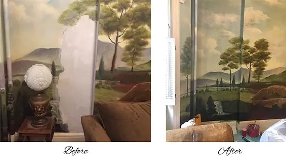 bespoke mural repair by marcine in hudson county nj