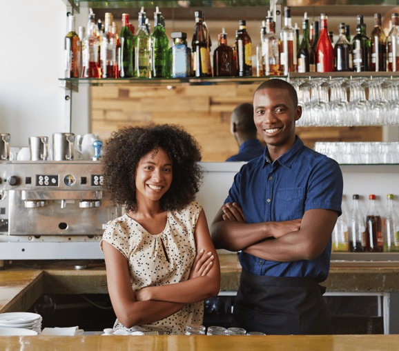 coffee-to-cocktail bar business owners