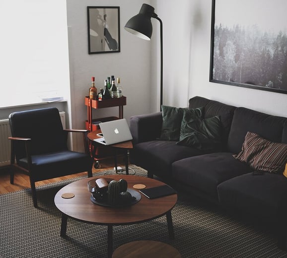 Bright living room with modern inventory