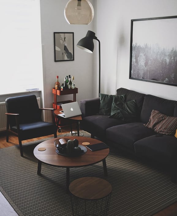 Bright living room with modern inventory