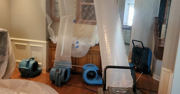 Commercial equipment for residential water cleanup