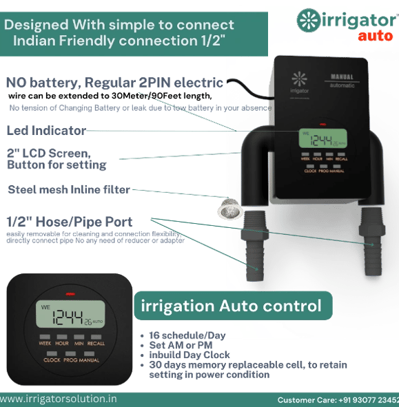 irrigator manual is automatic on device scheduler control