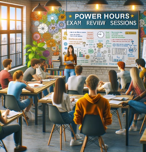 A picture of a  group tutoring session