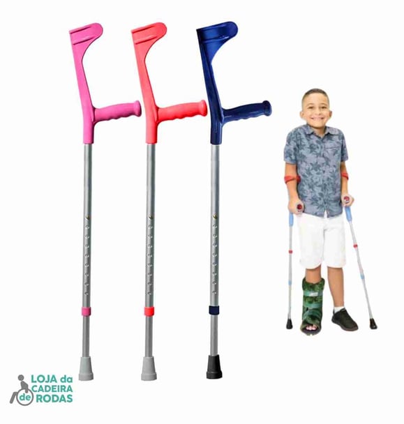 Muleta Canadense Fixa Infantil - Mercur