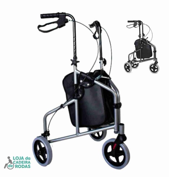 Andador de 3 Rodas Prata DY049143 - Praxis