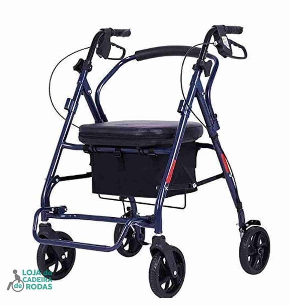 Andador 4 Rodas D12 100K - Dellamed