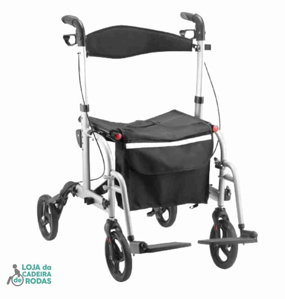 Andador 4 Rodas D15 135K Dobrável - Dellamed
