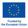 A European Union flag with the caption "Funded by the European Union"