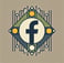 Dans un style art déco  logo  de Facebook