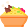A colorful bowl of chicken biryani, popular food in Hyderabad, India.