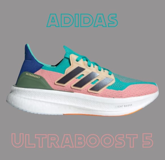 a pair of adidas sneakers with the words ultraboost 5